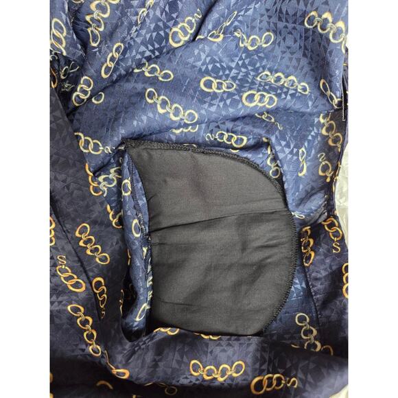 Sandro Milly Silk Dress Small EU 38 Navy Blue - Picture 11 of 16